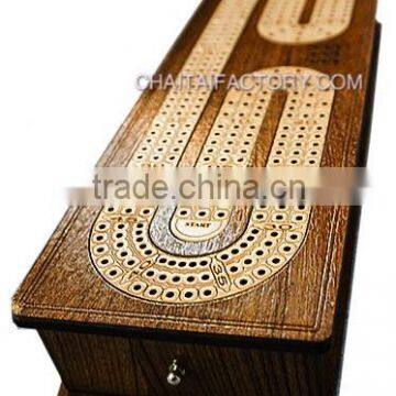 Quality Modern INLAID WOOD CRIBBAGE photo-3