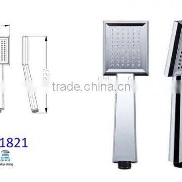 Square Hand Shower Head,Single Jet Chrome Shower Hand,ALL Chrome Square Hand Shower Head