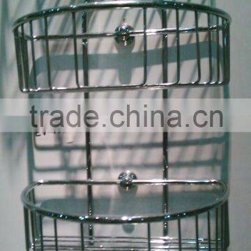 2-Tier Luxury and Durable Stainless Steel Basket (4108)