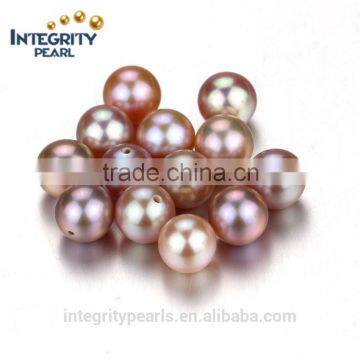 7.5-8mm AAA lavendar purple round half drilled freshwater pearl, loose pearl beads