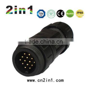 SQ19-14P IP68 Soldering Electric Cable Wire Waterproof Connector photo-3