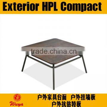 12mm exterior HPL compact laminate for outdoor leisure furniture table top