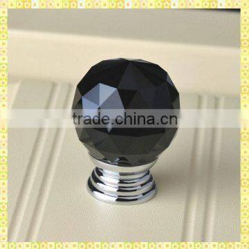 Wholesael Cheap Diamond Black Crystal Door Knobs For Toliet Puller Decoration