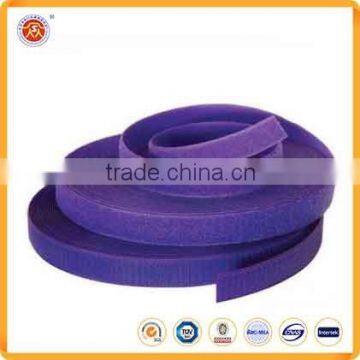 High quality colorful customized logo print tie strap hook and loop tape