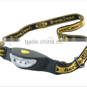 Super bright waterproof outdoor camping 2*CR2032 battery HeadLamp 3 Led Headlight flashlight