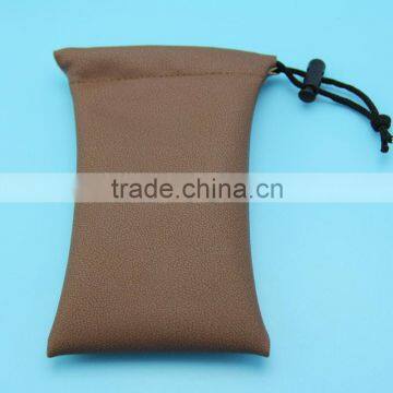 best price drawstring leather pouch for mobile phone