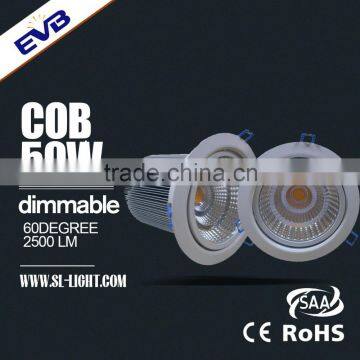 hotel adjustable 3800lm dimbare led downlights 50w