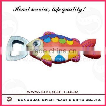 fish shape soft pvc bottle opener with high quality