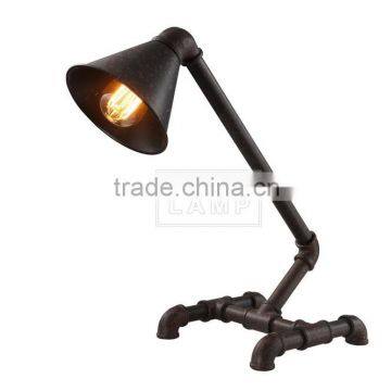 Industrial Style Table Lamp Antique Metal Pipe Desk Lighting