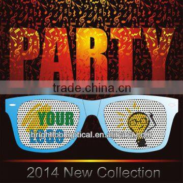2014 New Collection Promotion Logo Lens Sunglasses, Lens Printing Sunglasses, Pinhole Sticker Sunglasses with Logo Lens(BSP2836)