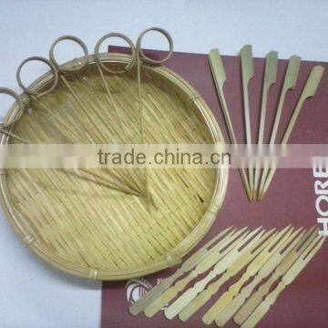 12cm healthy bamboo made disposable mini fruit fork