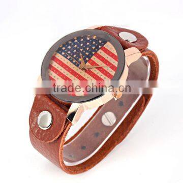 (WS-010)national flag watches accessories latest wrist bracelet