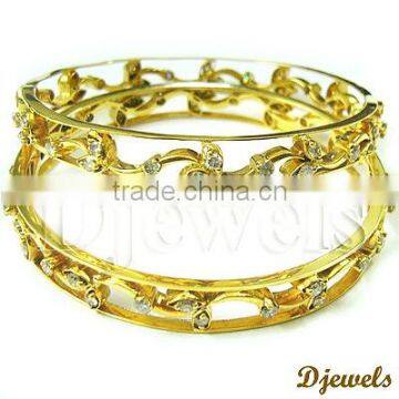 Gold Diamond Bangles, Diamond Bngles, Diamond Jewellery