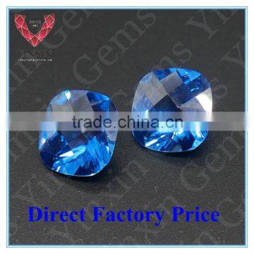 Brilliant AAA Synthetic Spinel 120# Cushion Shape Checkerboard Top 9X9mm Spinel Gems