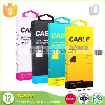 Latest design color printed recyclable custom design box for cable