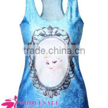 frozen 3D printed women Tshirt,women summer tank top, women vests in summer