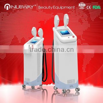 promotion!!! e-light laser & soprano SR+HR+VR permanent spa ipl+rf+shr beauty machine with CE