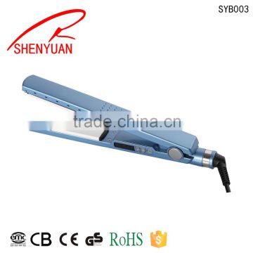 Low price lady Ceramic pro hair straightener LCD Temperature Display Hair Crimper ptc OEM/ODM made in china