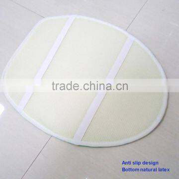 Soft 3in 1 Bathroom Non-Slip Blue Ocean Style Pedestal Rug + Lid Toilet Cover + Bath Mat Bathroom Rugs 3D Flannel Bathroom Mat photo-3