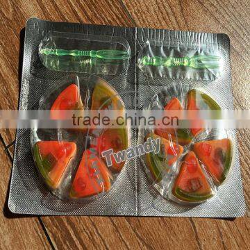 pizza gummy candy set with spoon