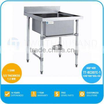 Stainless Steel Cabinet With Sink - Single Sink, AISI 201, 21 Kg, L 1200, TT-BC307C-1