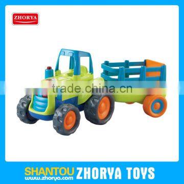 Funny Friction Inertia farmer car Utility Vehicle (UTV) Carrying animal cow & sheep truck toys with music & light for kids