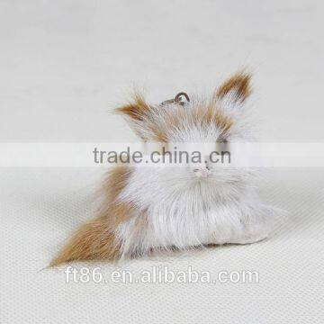 promotional fur plush handmade keychain