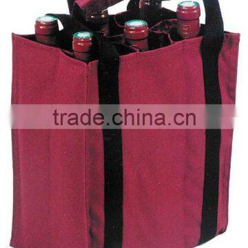Cotton wine bag for 6 bottles
