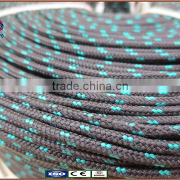 DOCK line|boat rope|High Quality 2mm-50mm| Pre-Spliced |Double braid nylon | black and green