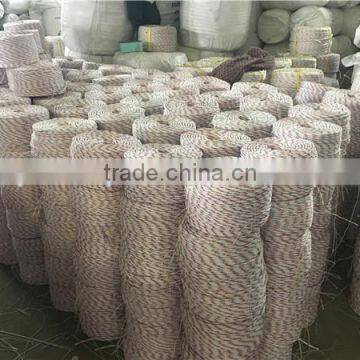 Cheapest PP Polypropylene Warning Rope For Sale White With Red And Blue Tracer photo-4