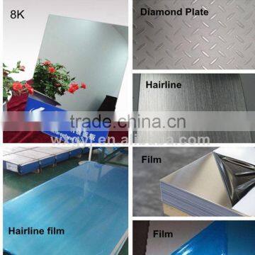 Polished 202 Stainelss Steel Sheet for food machine made in china!best price in Wuxi!