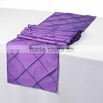 Pintuck Taffeta Table Runner For Wedding/Holiday Decoration photo-5