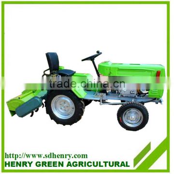 mini tractor with rotary tiller