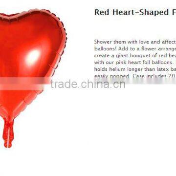 Hot Pearl Red Pink Heart -Shaped Foil Balloon photo-3