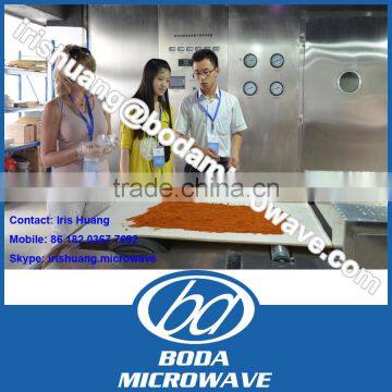 High efficient industrial microwave chilli powder dryer and chilli powder microwave sterilizer