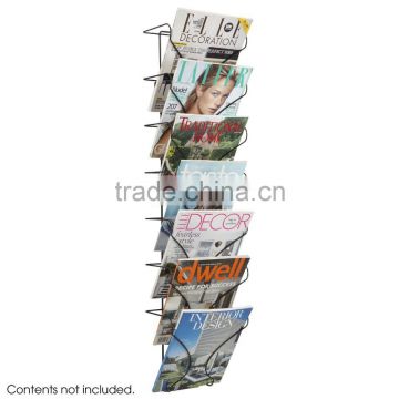 Wire iron wall magazine rack