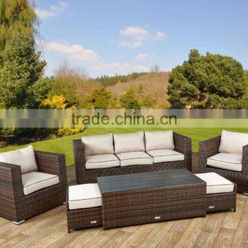 6 piece outdoor garden patio aluminum rattan wicker sofa furniture set