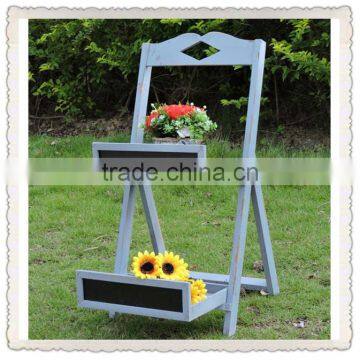 newest vintage green wood flower stand