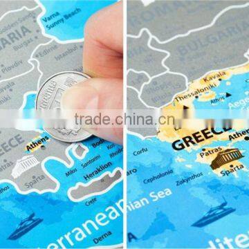 Detailed Europe Map With Scratch off Stickers Large Size Tube Packaging AMA-15 photo-2