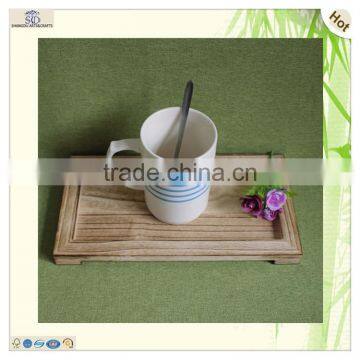 Unique Glass Decorative Wood Serving Feet Table Tray photo-6