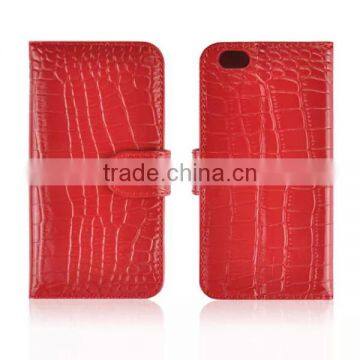 Fashion Crocodile Pattern Leather Flip Mobile Phone Case,genuine Leather Case for IPhone 6 6Plus photo-3