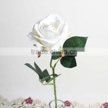 SJ11001210 Single Real Touch Rose Vintage Silk Flowers Rose photo-3