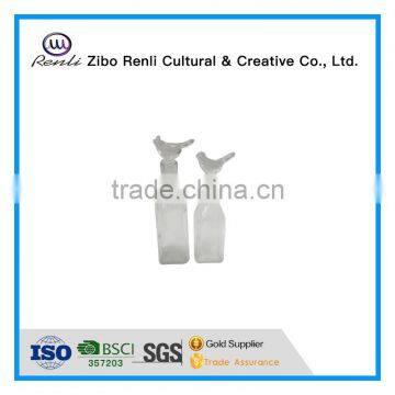 Clear Threaded Glass Oil Vinegar Bottle and Airtight Bird Cork Stopper photo-4