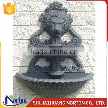 The european lion marble wall fountain for outdoor decor NTMF-025LI