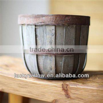 wholesale antique wooden flowerpot