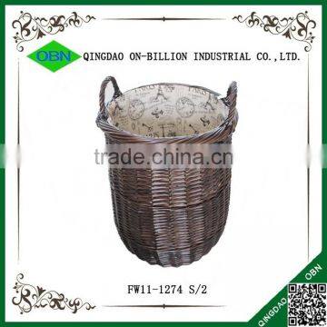 Round Wholesale High Quantity Wicker Antique Unique Laundry Basket photo-2