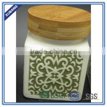 Classical Pattern Ceramic Canisters Kitchen Airtight Jar photo-3