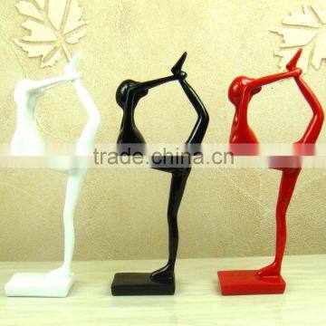 Home Decoration Morden Design Fiberglass Resin Yoga Pose Sculptures Wholesale photo-5