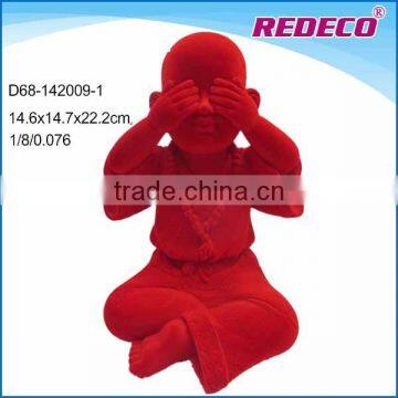 Polyresin buddhist monk for decoration