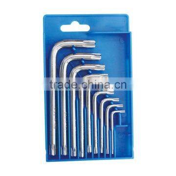 9pcs torx key set star with hole(17037 Hex wrench, Wrench Set, hand tools)